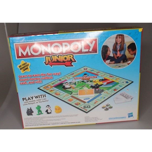 Hasbro Monopoly Junior Board Game My First Monopoly Ages 5+ 2-4 Players Sealed - Picture 2 of 2